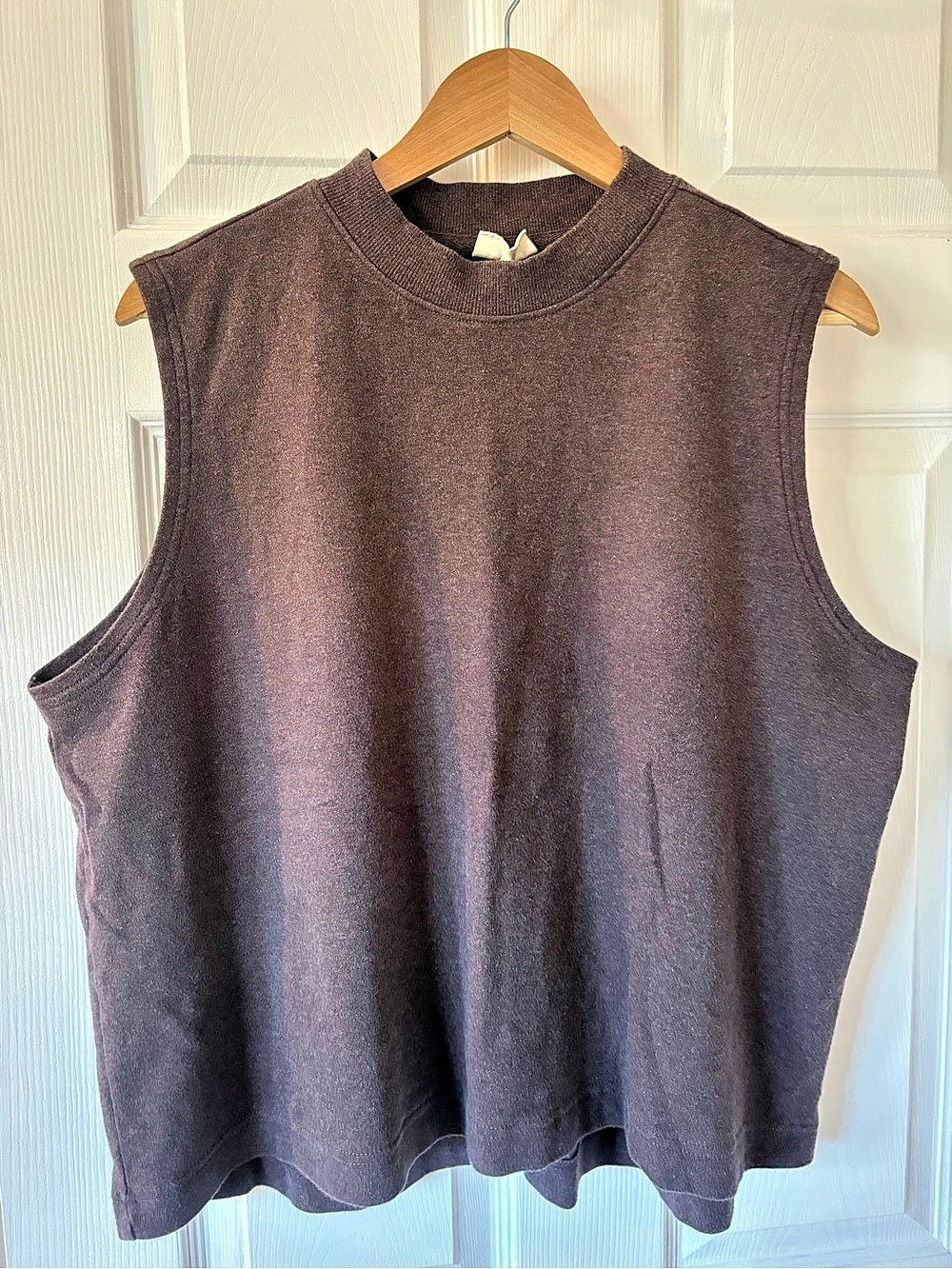 Pact Airplane Set - Mock Neck Shell Cotton Muscle Tee + Pants - Brown XL